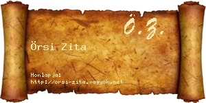 Örsi Zita névjegykártya